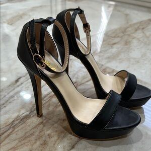 Elegant Black High Heel Sandals